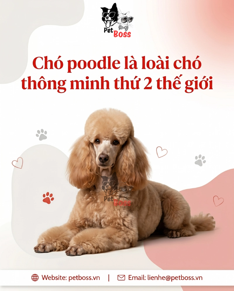 Poodle là loài chó thông minh thứ 2 thế giới
